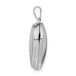 Load image into Gallery viewer, 14K White Gold Polished Heart-Shaped Floral Locket 24x19mm

