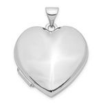 Load image into Gallery viewer, 14K White Gold Polished Heart-Shaped Domed Locket 26x22mm
