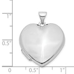 Load image into Gallery viewer, 14K White Gold Polished Heart-Shaped Domed Locket 26x22mm
