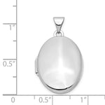 Load image into Gallery viewer, 14K White Gold Polished Oval Locket 30x21mm
