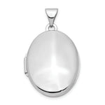 Load image into Gallery viewer, 14K White Gold Polished Oval Locket 30x21mm
