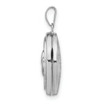 Load image into Gallery viewer, 14K White Gold 17mm Double Hearts Oval Locket 24x17mm
