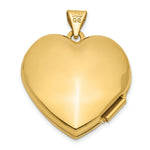 Load image into Gallery viewer, 14K Yellow Gold 21mm Heart Domed Plain Locket 26x22mm

