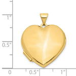 Load image into Gallery viewer, 14K Yellow Gold 21mm Heart Domed Plain Locket 26x22mm
