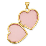 Load image into Gallery viewer, 14K Yellow Gold 18mm Heart Rhodium Heart of Gold Locket 24x19mm
