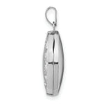 Load image into Gallery viewer, 14K White Gold 17mm Oval Embossed Border Locket 25x17mm
