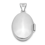 Load image into Gallery viewer, 14K White Gold 17mm Oval Embossed Border Locket 25x17mm
