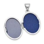 Load image into Gallery viewer, 14K White Gold 17mm Oval Embossed Border Locket 25x17mm
