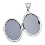 Load image into Gallery viewer, 14K White Gold 17mm Oval Leaf Floral Hand Engraved Locket 25x17mm
