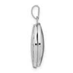Load image into Gallery viewer, 14K White Gold 17mm Oval Leaf Floral Hand Engraved Locket 25x17mm
