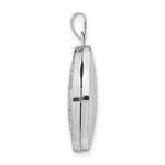 Load image into Gallery viewer, 14K White Gold 21mm Oval Floral Scroll Border Locket 30x21mm
