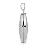 Load image into Gallery viewer, 14K White Gold 21mm Oval Leaf Floral Scroll Border H/Eng Locket 30x21mm
