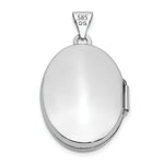 Load image into Gallery viewer, 14K White Gold 21mm Oval Leaf Floral Scroll Border H/Eng Locket 30x21mm
