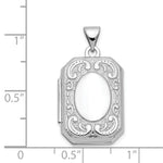 Load image into Gallery viewer, 14K White Gold 20mm Book Scroll Border Locket 28x20mm
