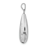Load image into Gallery viewer, 14K White Gold 21mm Tear Drop Diamond Set Locket 30x21mm
