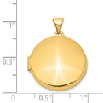 Load image into Gallery viewer, 14K Yellow Gold 20mm Round Plain Domed Locket 28x21mm
