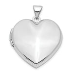 Load image into Gallery viewer, 14K White Gold 21mm Heart Plain Domed Family Locket 28x21mm
