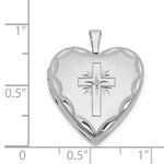 Load image into Gallery viewer, 14K Yellow Gold 20mm White Gold Diamond Set Cross Heart Locket
