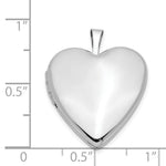 Load image into Gallery viewer, 14K Yellow Gold 20mm White Gold Plain Polished Heart Locket 25x20mm
