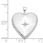 Load image into Gallery viewer, 14K Yellow Gold 20mm White Gold w/ Diamond Heart Locket 25x20mm
