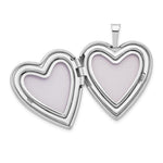 Load image into Gallery viewer, 14K Yellow Gold 20mm White Gold Polished Satin w/ Diamond Heart Locket 25x20mm
