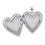Load image into Gallery viewer, 14K Yellow Gold 20mm White Gold Side Swirls w/ Diamond Heart Locket 25x20mm
