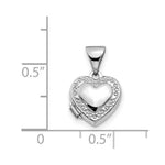 Load image into Gallery viewer, 14K White Gold Polished Heart-Shaped Scrolled Locket 15x10mm
