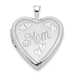 Load image into Gallery viewer, 14K Yellow Gold 20mm White Gold Mom w/ Hearts Heart Locket 24x20mm
