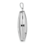 Load image into Gallery viewer, 14K White Gold 26mm Oval 1/2 Hand Engraved Locket 26x20mm
