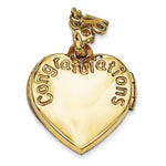 Load image into Gallery viewer, 14K Yellow Gold 15mm Heart Happy 16th Birthday with CZ Locket 15x15mm
