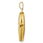 Load image into Gallery viewer, 14K Yellow Gold with Rhodium 21mm Oval Granddaughter Locket 21x17mm
