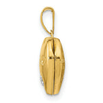 Load image into Gallery viewer, 14K Two-tone Gold 12mm Heart with Diamond Locket and Heart Charm 12x12mm

