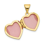 Load image into Gallery viewer, 14K Two-tone Gold 12mm Heart with Diamond Locket and Heart Charm 12x12mm
