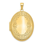 Load image into Gallery viewer, 14K Yellow Gold 31mm Oval Scroll Locket 31x25mm
