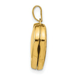 Load image into Gallery viewer, 14K Yellow Gold w/Rhodium 15mm Heart Foot Prints Locket 15x15mm
