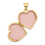 Load image into Gallery viewer, 14K Yellow Gold w/Rhodium 15mm Heart Foot Prints Locket 15x15mm
