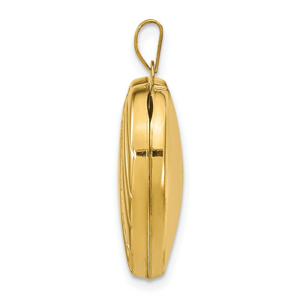 14K Yellow Gold 21mm Heart Locket 21x21mm
