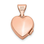 Load image into Gallery viewer, 14K Rose Gold 10mm Plain Heart Locket

