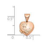 Load image into Gallery viewer, 14K Rose Gold 10mm Floral Heart Locket
