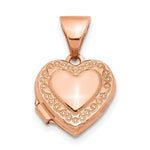 Load image into Gallery viewer, 14K Rose Gold Polished 10mm Heart-Shaped Scrolled Locket
