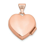 Load image into Gallery viewer, 14K Rose Gold 15mm Plain Heart Locket
