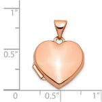 Load image into Gallery viewer, 14K Rose Gold 15mm Plain Heart Locket
