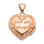 Load image into Gallery viewer, 14K Rose Gold 15mm Reversible Heart Locket
