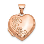 Load image into Gallery viewer, 14K Rose Gold 15mm Reversible Heart Locket
