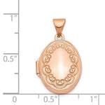 Load image into Gallery viewer, 14K Rose Gold 17mm Scroll Oval Locket
