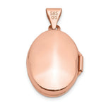 Load image into Gallery viewer, 14K Rose Gold Polished 17mm Plain Oval Locket
