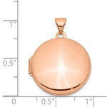 Load image into Gallery viewer, 14K Rose Gold 20mm Round Plain Flat Locket
