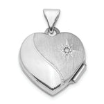 Load image into Gallery viewer, 14K Two-tone Gold 15mm Reversible Diamond Heart Locket
