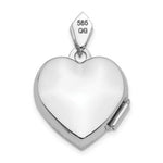 Load image into Gallery viewer, 14K White Gold 15mm Diamond Heart Locket
