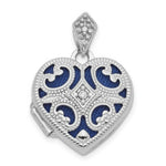 Load image into Gallery viewer, 14K White Gold 15mm Diamond Heart Locket
